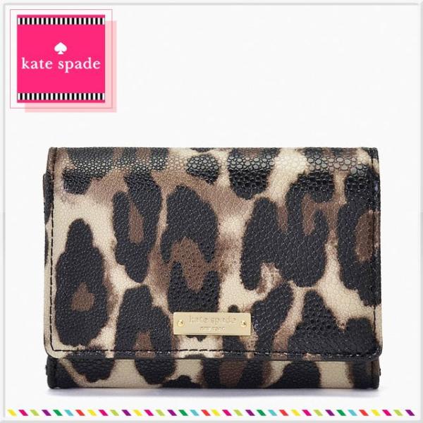 ケイトスペード 財布 二つ折り kate spade CEDAR STREET LEOPARD DARLA