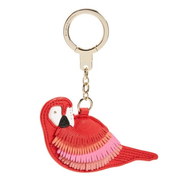 美品　ケイト・スペード　チューリップ　キーフォブ　キーホルダー　チャーム　レザー 美品 ケイト・スペード チューリップ キーフォブ キーホルダー