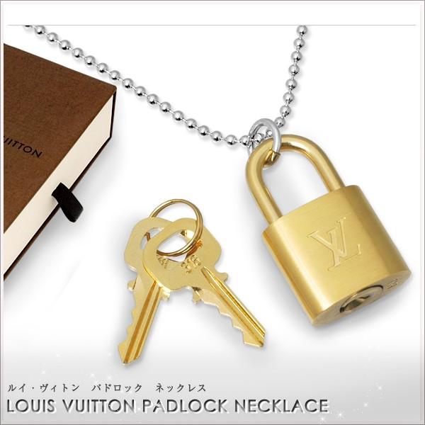 ルイ・ヴィトン LOUIS VUITTON パドロック 鍵 南京錠 ネックレス メンズ チェーン カデナ プレゼント レディース ビトン LVロゴ  BGL ブラッシュド・ゴールド /【Buyee】 bot-online