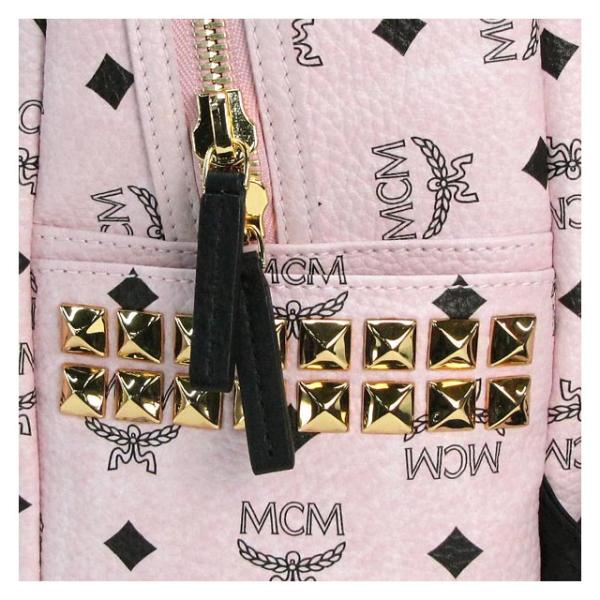 MCM リュック sサイズ ミニ 韓国 スタッズ ライトピンク