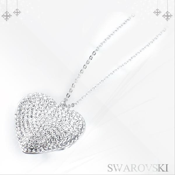 スワロフスキー SWAROVSKI ネックレス アクセサリー ペンダント レディース NOSTALGIA HEART LOCKET PENDANT  1082387 シルバー ハート ロケットペンダント /【Buyee】