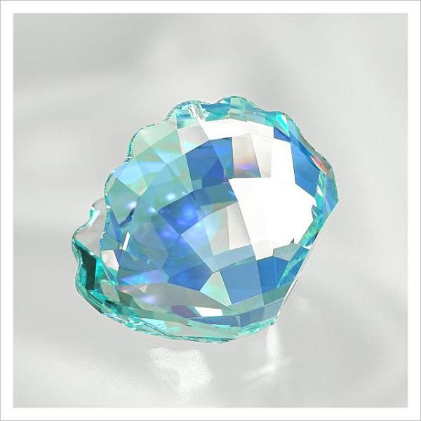 スワロフスキー置物SWAROVSKI フィギュア多面カットガラス像SHELL WITH