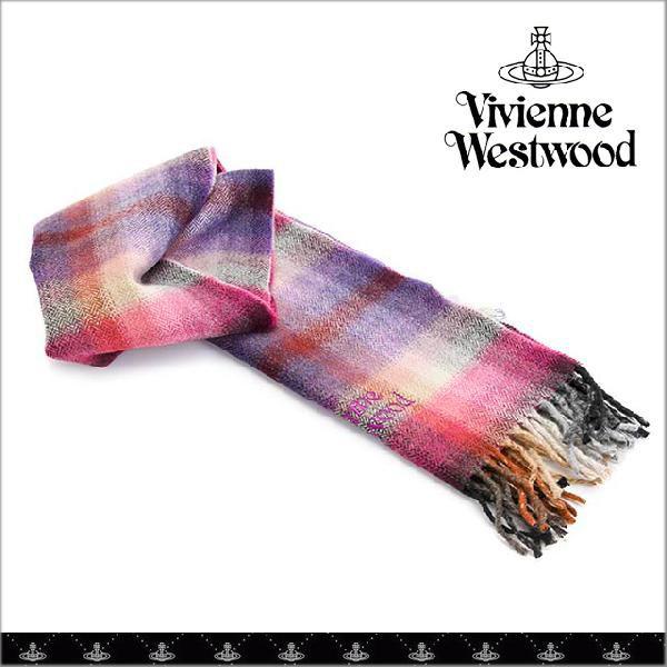 Vivienne Westwood ヴィヴィアン ウエストウッド マフラ- 秋冬 新作 ヴィヴィアン マフラー ピンク×パープル チェック ラムウール  セール /【Buyee】 Buyee - Japanese Proxy Service | Buy from Japan!