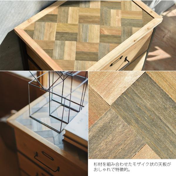 天然木 4段チェスト サイドチェスト 収納家具 引き出し 箪笥 ヴィンテージ 天然木 4段チェスト サイドチェスト 収納家具 引き出し 箪笥