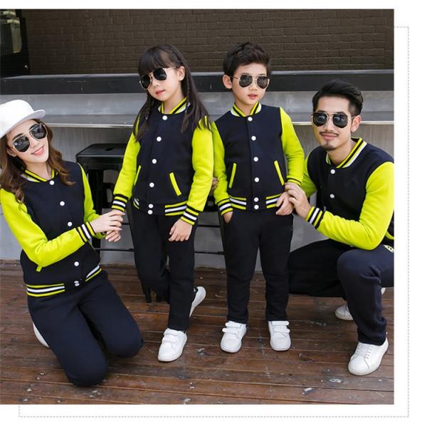 キッズ ジャージセット 前開き バイカラー 親子お揃い 秋冬 ペアルック