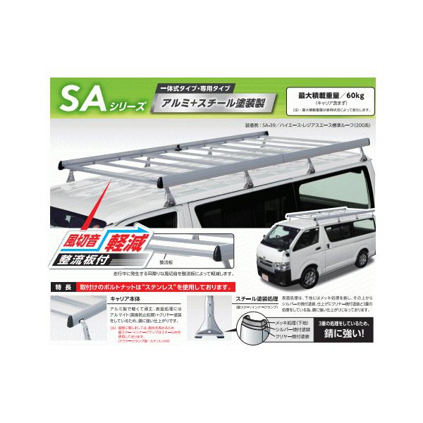 ☆TUFREQ ルーフキャリア レジアスエースバン 100系 標準ルーフ用/H 