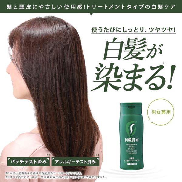 利尻昆布 ヘアカラーリートメント 200g 4本セット 利尻ヘアカラー