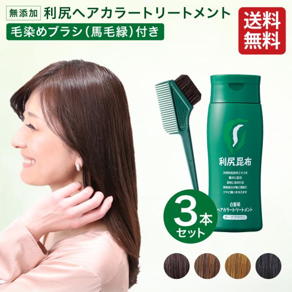 サスティ 利尻ヘアカラトリートメント 3本 利尻カラーシャンプー 1本 利尻ヘアカラー・無添加化粧品 自然派clubサスティ【定期おトク