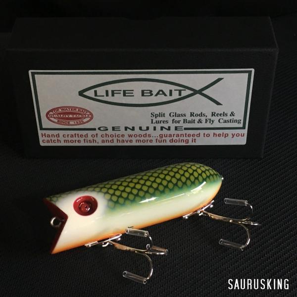 Lifebait ライフベイト ダーター Color:グリーンスケール 86mm 20g ウッド製トップウォータープラグ バスルアー /【Buyee】