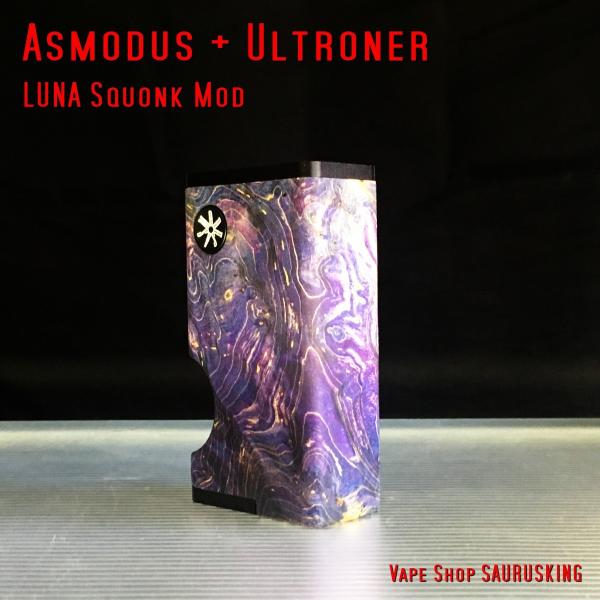 Asmodus + Ultroner LUNA Squonker Box Mod Stabilized wood 04