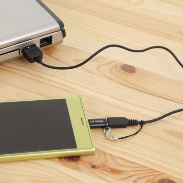 USB Type-C 変換アダプタ 2個セット 小型 ストラップ付 USB Type-C