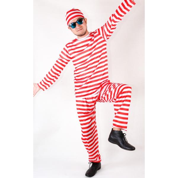 囚人服 赤 10着セット ハロウィン レッド 帽子 囚人シール付 囚人