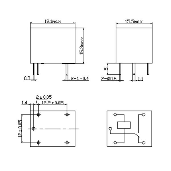 5Vパワーリレー SRD-05VDC-SL-C (購入合計1,000円以上送料無料