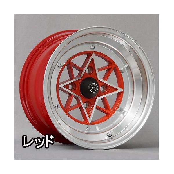 限定数 スターシャーク ホイール14×9.0 -26 114.3 4H(レッド)旧車 STAR