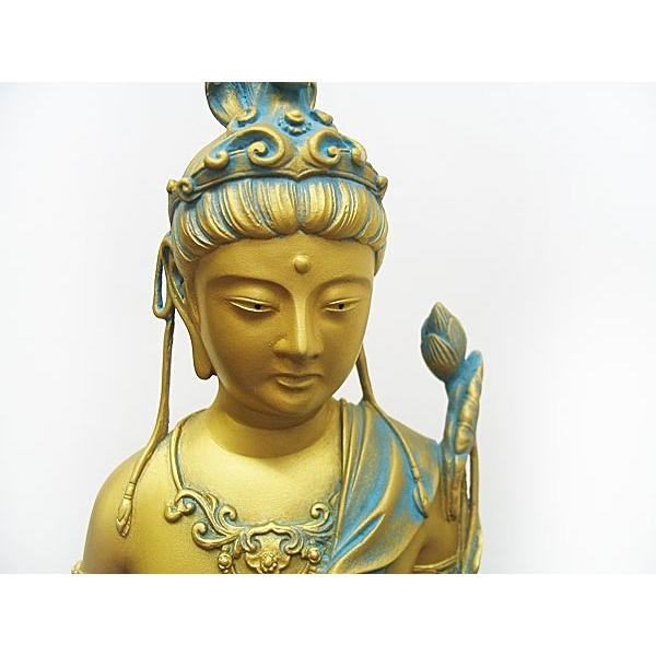 置物 高村光雲 聖観世音菩薩 金、青銅色仕上げ 仏像 仏具 彫刻