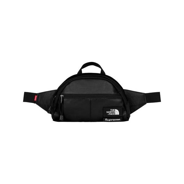 17AW Supreme x The North Face Leather Roo II Lumbar Pack Black