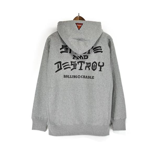 THRASHER×ROLLING CRADLE ジップパーカー THRASHER×ROLLING CRADLE ジップパーカー - メルカリ