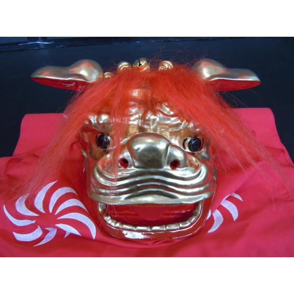 日本舞踊小道具 連獅子 獅子頭 金獅子 赤毛 子 /【Buyee】