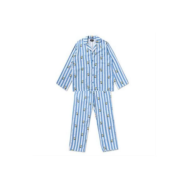 セット販売　BTS　BT21 パジャマ ストライプ≫Mサイズ ネイビー≫Lサイズ BT21 パジャマセット ストライプ≫Mサイズ ネイビー≫Lサイズ