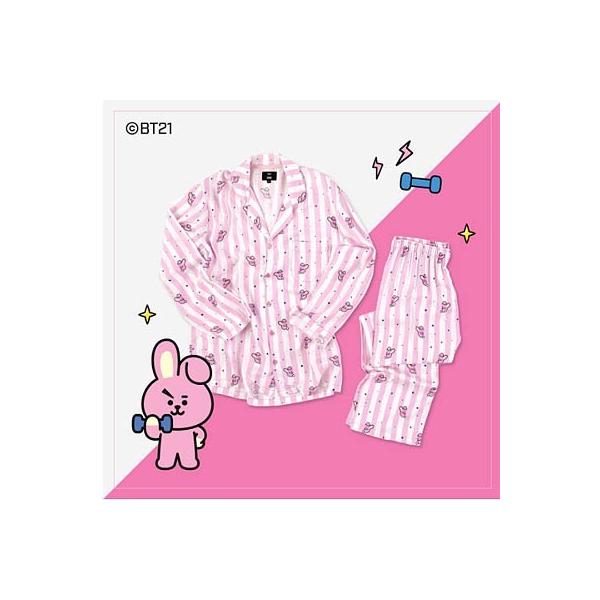 BT21公式グッズ＝［バンタン］［BTS］ストライプパジャマ 上下セット