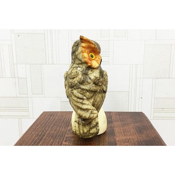 アラバスター製 フクロウの置物 <スカリー社>】フクロウ 置物 オブジェ