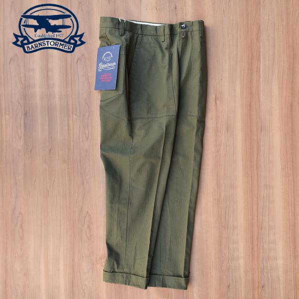 BARNSTORMER(バーンストーマー) ヘリンボーン)OLIVE(068) BARNSTORMER(バーンストーマー) 1333P DRESS FATIGUE PANTS