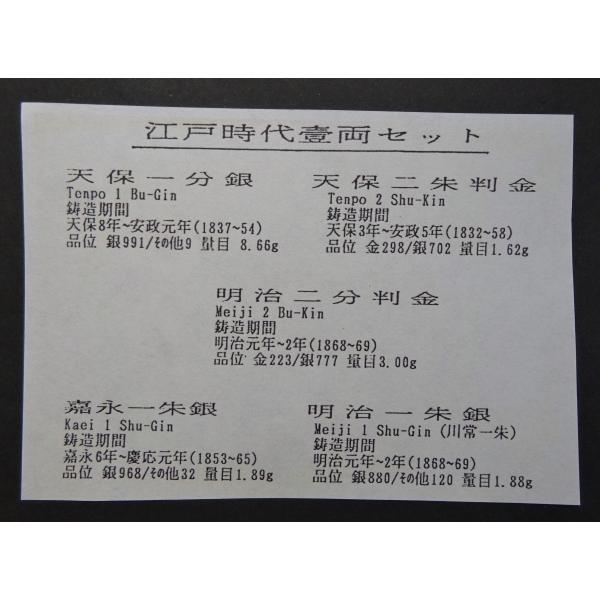 江戸時代壹両角型金銀貨セット、桐箱入/【Buyee】