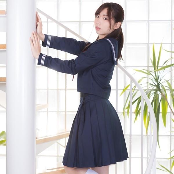 冬セーラー服セット 前ファスナー 心許ない (本格的）200cmセーラー服