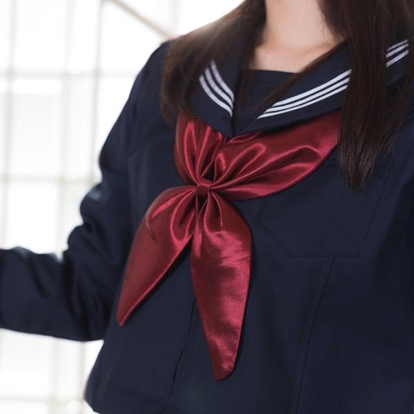 本物感抜群のセーラー服 Mサイズ 紺色冬服長袖 ニーハイ付き