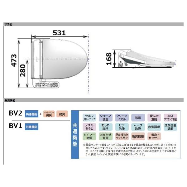 あすつく在庫あり[TCF2223E#NW1]TOTO ウォシュレットBV2 温水洗浄便座