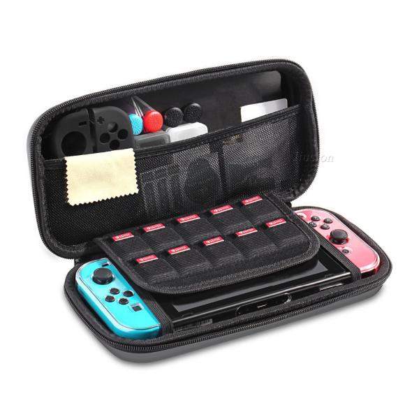 Nintendo Switch 本体＋黒コンパクトケース Nintendo Switchケース 黒 ライセンス商品 保護 持ち運びに便利