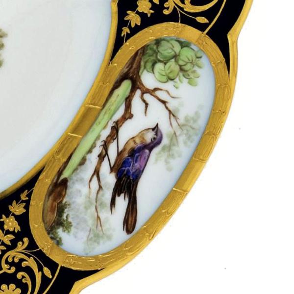 セーブル sevres 鳥たちのデュプレシス 飾り皿 フランス - 工芸品