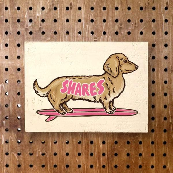 セミオーダー ミニチュアダックスフンド ウッドパネル【Sサイズ】 愛犬  