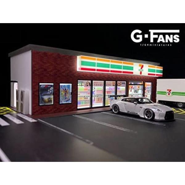 G-FANS 164 セブンイレブン コンビニ ジオラマ 点灯 組立式 駐