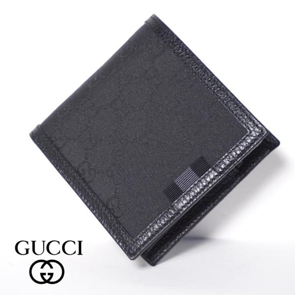 グッチGUCCI メンズ二つ折り財布ブラック150413 G1XWN 8615【純正紙袋