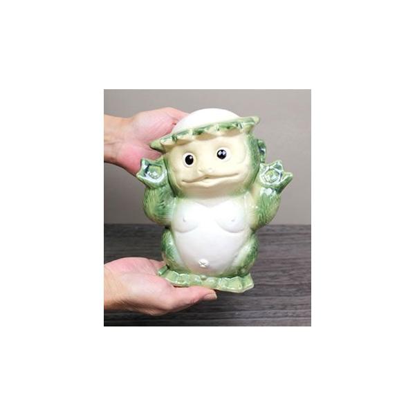 信楽焼 河童 オス ひょうきんな陶器カッパ 。可愛い表情のかっぱ ok
