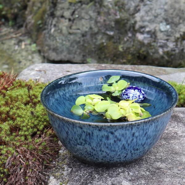 大型 アンティーク信楽焼 青系 火鉢 メダカ鉢 大型 アンティーク信楽焼 青系 火鉢 メダカ鉢