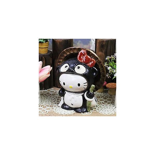 信楽焼 ハローキティ狸(小) たぬき タヌキ 開運 縁起物 可愛い 陶器