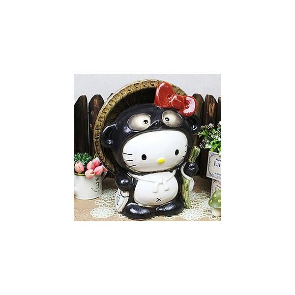 信楽焼 ハローキティ狸(大) たぬき タヌキ 開運 縁起物 可愛い 陶器