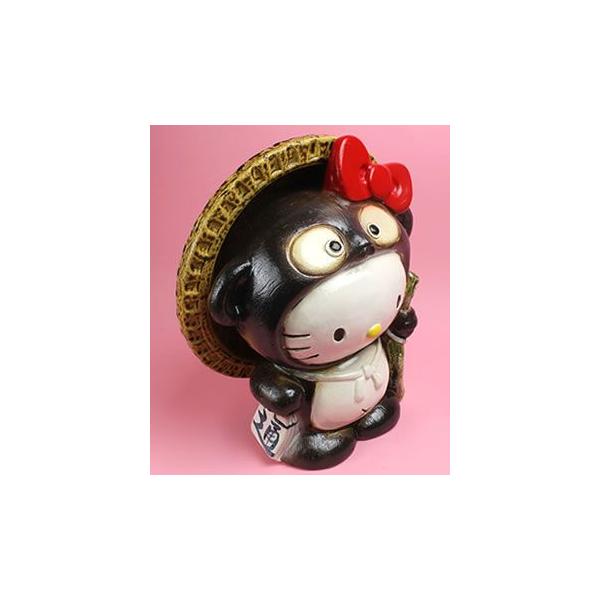 信楽焼 ハローキティ狸(大) たぬき タヌキ 開運 縁起物 可愛い 陶器