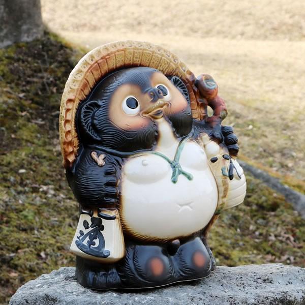 信楽焼 13号福々狸 たぬき タヌキ 狸 開運 縁起物 可愛い 陶器
