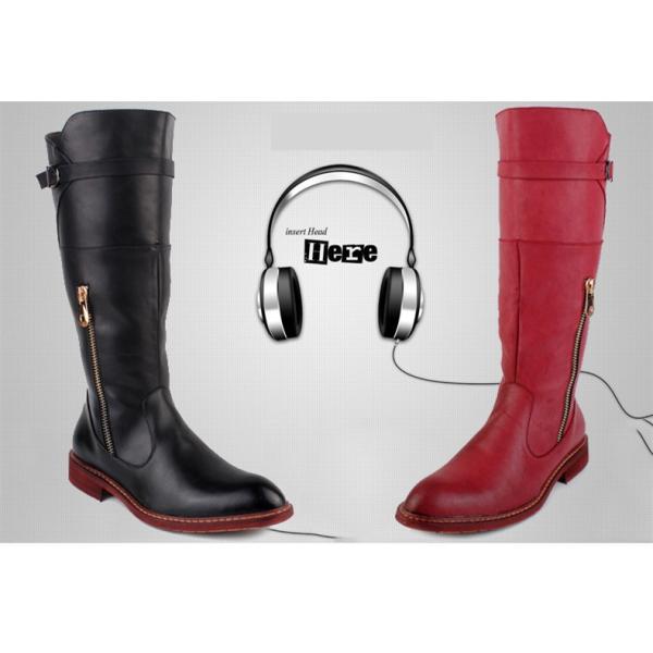 バイクブーツ PU革ブーツ ロングブーツ メンズシューズ 冬