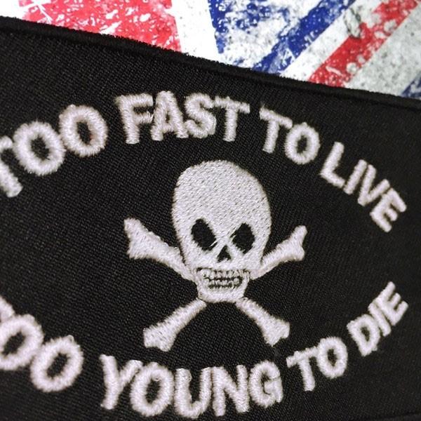 刺繍（刺しゅう）スカル ワッペン （ドクロ）アイロン接着 パン