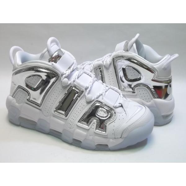 NIKE WMNS AIR MORE UPTEMPO white/chrome/bluetint ナイキ ウィメンズ ...