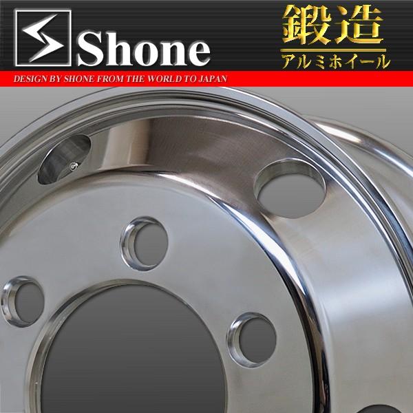 4t車 Shone製 FORGED トラックアルミホイール 17.5×6.00 JIS規格 オフセット+135mm 6穴 1本価格 中型 山形発  /【Buyee】