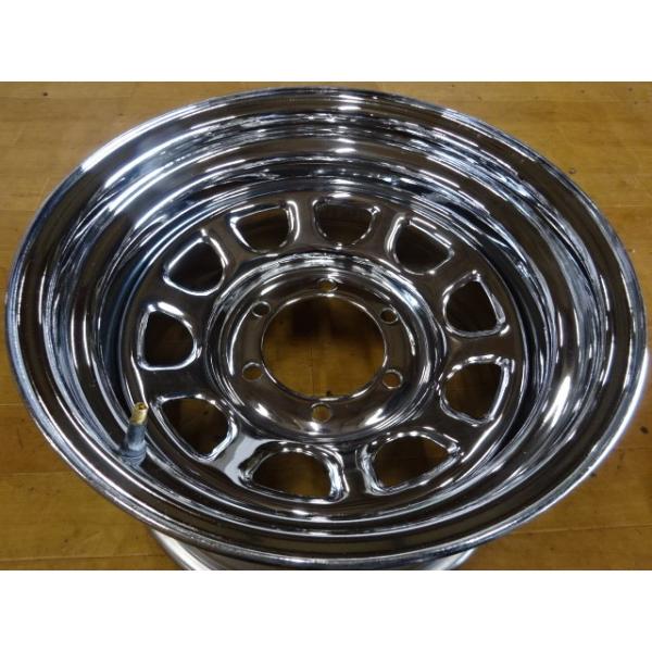 4×4車用 SST デイトナ メッキ スチールホイール 15×8J オフセット-20 6 