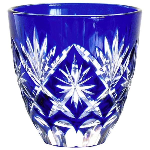 江戸切子 コップ ペアグラス 青、赤 ブルー.レッド 【ポイント10倍