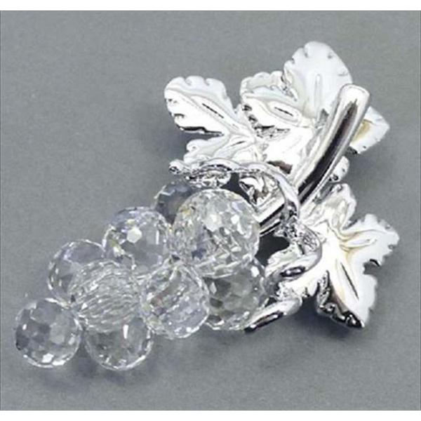 SWAROVSKI○スワロフスキーのブローチ 葡萄 / シルバー SWAROVSKI