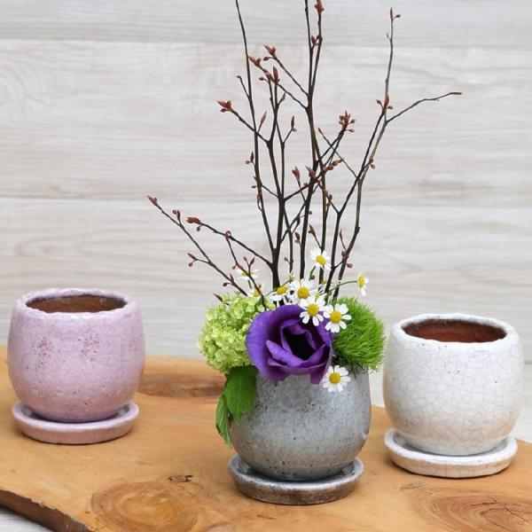 植木鉢 おしゃれ 陶器鉢 釉薬がきれいな卵型ポット MM038-115 4号(11.5