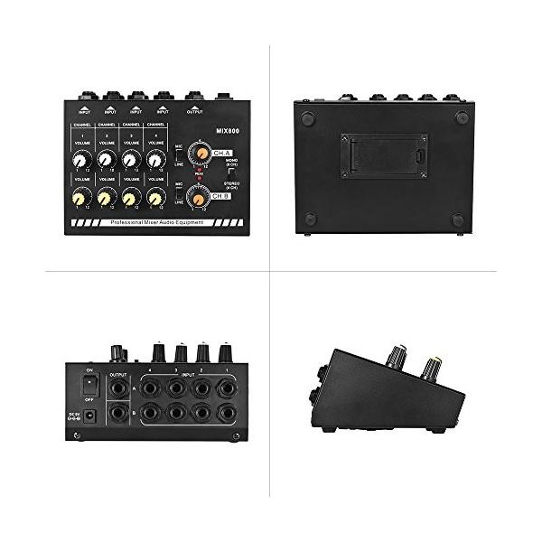 ammoon コンパクトサイズ8チャンネルモノラル/ステレオオーディオ